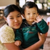 Mrauk-U - Maman et son fils