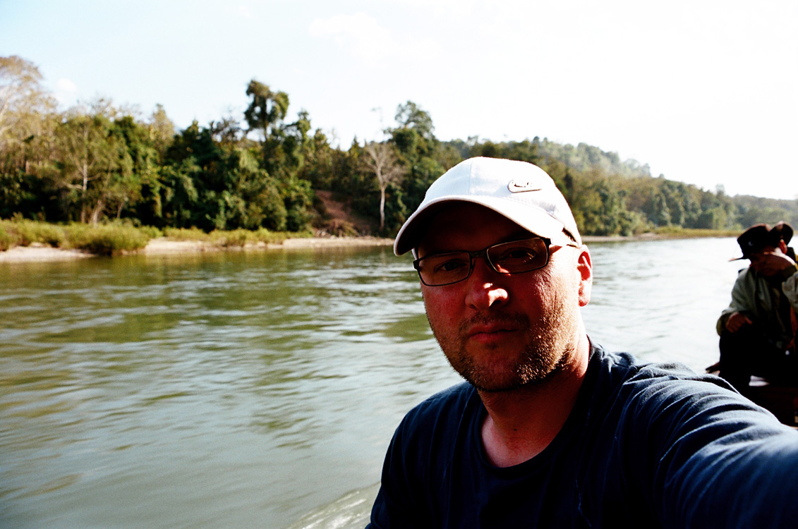 Autoportrait, retour au camp des élephants (près de Luang Prabang)