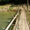 Passerelle en bois sur la Nam Khan (Luang Prabang)