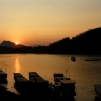 Coucher de soleil sur le Mékong (Luang Prabang)